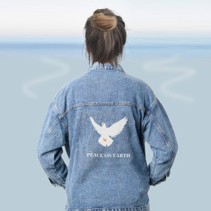 Veste En Jean Colombe de la paix sur Terre