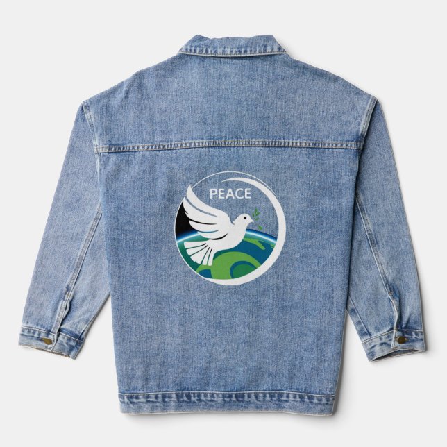 VESTE EN JEAN COLOMBES DE LA PAIX  (Verso)