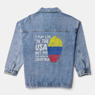Veste En Jean Colombie Tee Men Colombie Drapeau Femmes Colombien