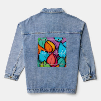 Veste en jean colorée et amusante