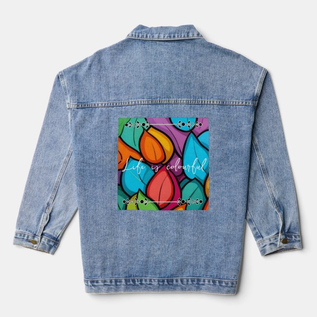 Veste En Jean Colourful fun denim jacket (Verso)