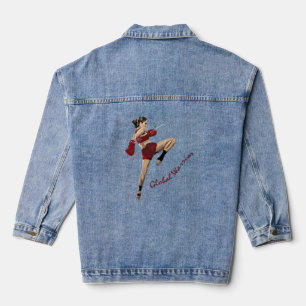 Veste En Jean combattante féminine, championne mondiale