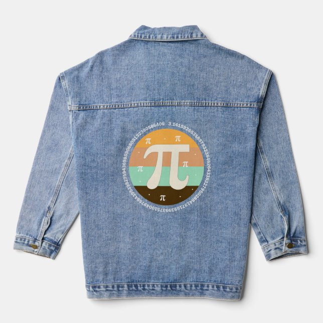 Veste En Jean Conception 3.14 Journée nationale de Pi - Cadeau d (Verso)