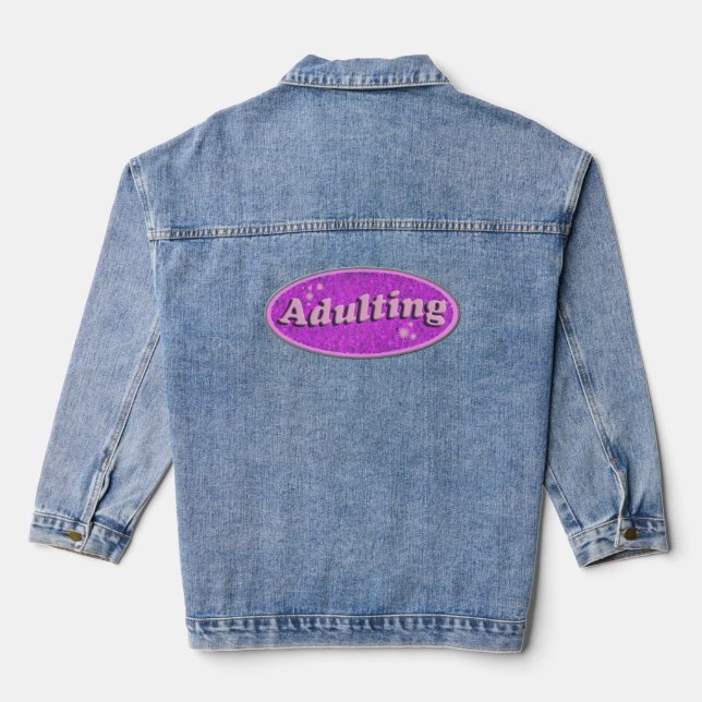 Veste En Jean Conception amusante de nostalgie rétro-addulte (Verso)