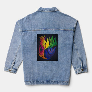 Veste En Jean conception arc-en-ciel