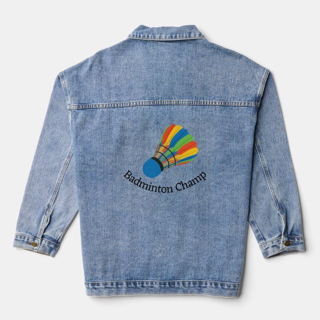 Veste En Jean Conception de badminton (Verso)