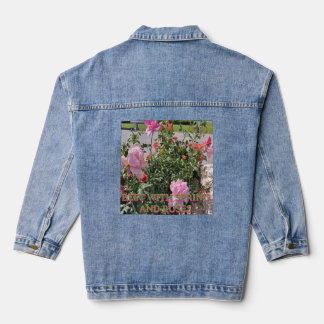 Veste En Jean Conception de bouquet floral romantique pour la mo