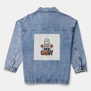 Veste En Jean Conception de chemise fantôme Halloween vintage do