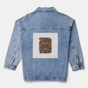 Veste En Jean Conception de chemise Halloween Vintage Double Toi
