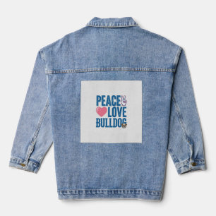 Veste En Jean Conception de chemise pour chien vintage Peace Lov