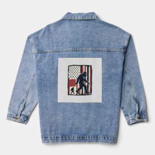 Veste En Jean Conception de chemise vectorielle de drapeau de cr