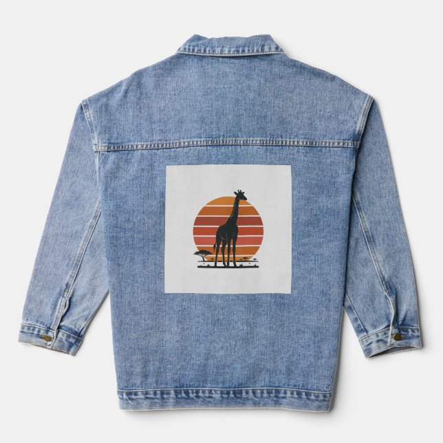 Veste En Jean Conception de chemise vectorielle Safari Coucher d (Verso)