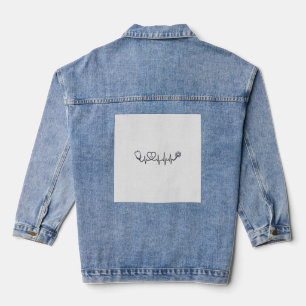 Veste En Jean Conception de chemise vectorielle Stéthoscope Batt