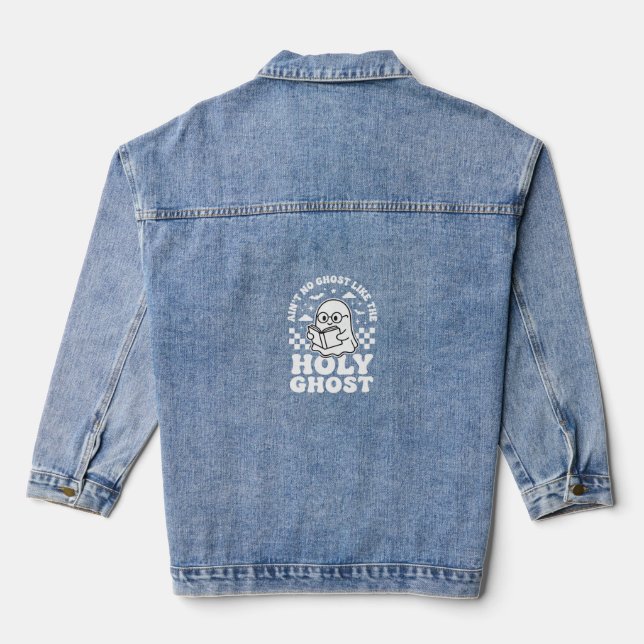 Veste En Jean Conception de fantôme Halloween rétro Saint-Esprit (Verso)