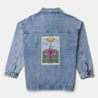 Veste En Jean Conception de la carte Tarot de résistance Uterus