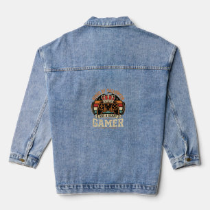 Veste En Jean Conception de manette rétro du roi des joueurs Hal