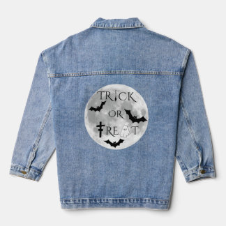 Veste En Jean Conception de Trick ou Treat Cute Halloween
