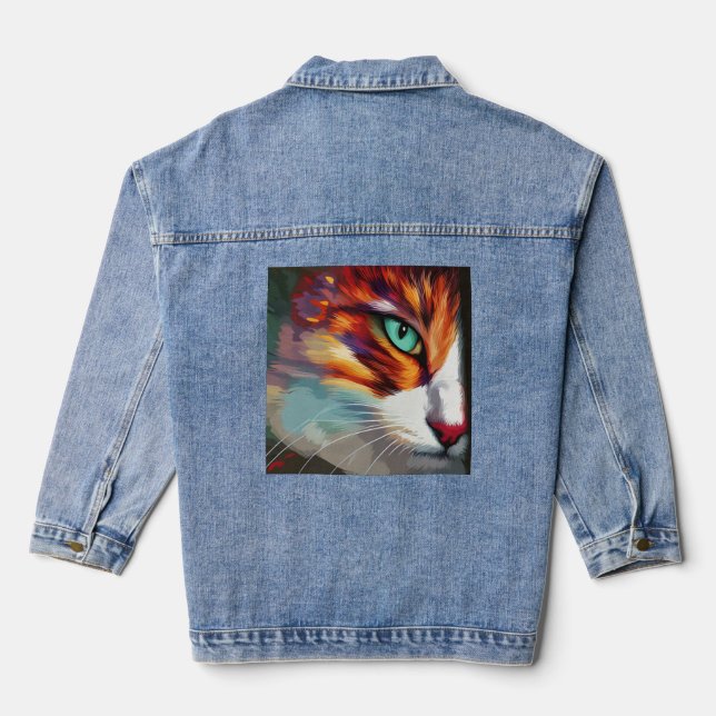 Veste En Jean Conception des yeux de chat (Verso)