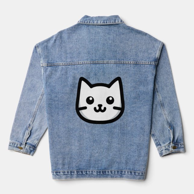 Veste En Jean Conception simple de chats (Verso)