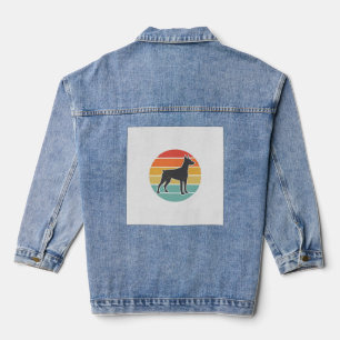 Veste En Jean Conception vectorielle de silhouette de chien au c