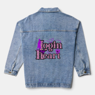 Veste En Jean Connexion à Mon Coeur : Design romantique et ludiq