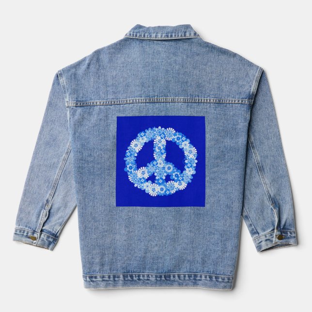 Veste En Jean Connexion Paix en bleu (Verso)