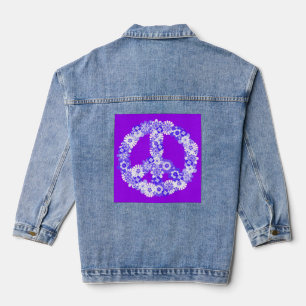 Veste En Jean Connexion Paix violet blanc