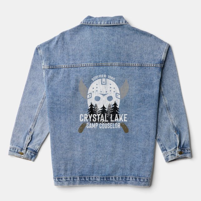 Veste En Jean Conseiller de camp de Crystal Lake Hockey (Verso)