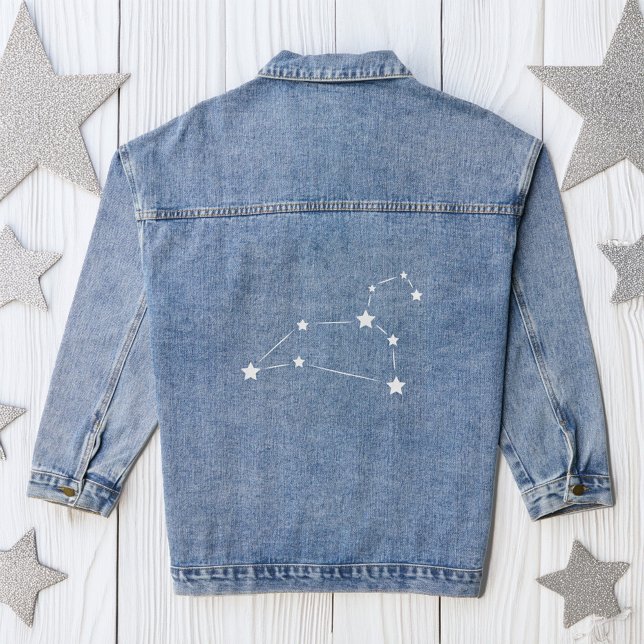 Veste En Jean Constellation Leo Zodiac (Créateur téléchargé)