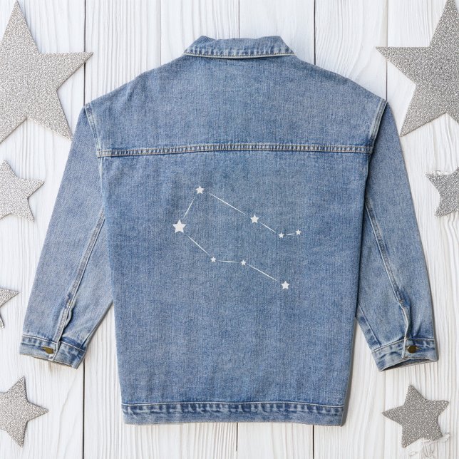 Veste En Jean Constellation Zodiaque Gemini (Créateur téléchargé)