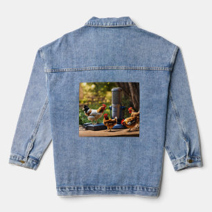 Veste En Jean Contrôle micro de poulet – Son de volaille photoré