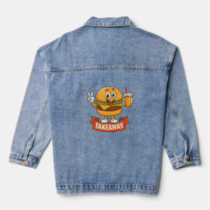 Veste En Jean Cool Burger Buddy avec jus - Caricature amusante C