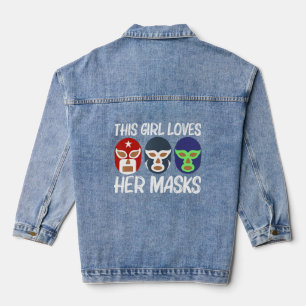 Veste En Jean Cool Lucha Libre Pour Filles Femmes Luchador Mexic