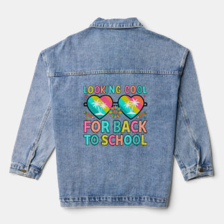 Veste En Jean Cool Pour Le Tshirt De Retour À L'École