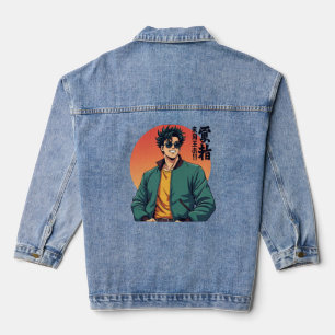Veste En Jean Cool Retro Anime Guy - Soirée esthétique des année