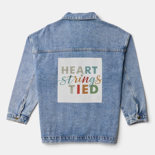 Veste En Jean Cordes de coeur attachées (Verso)