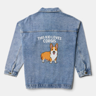 Veste En Jean Corgi Pour Enfants Garçons Welsh Corgi Chien Anima