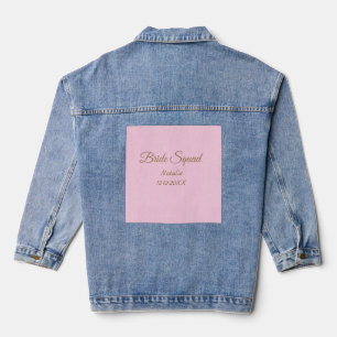 Veste En Jean Cortège de demoiselles d'honneur rose doré ajouter