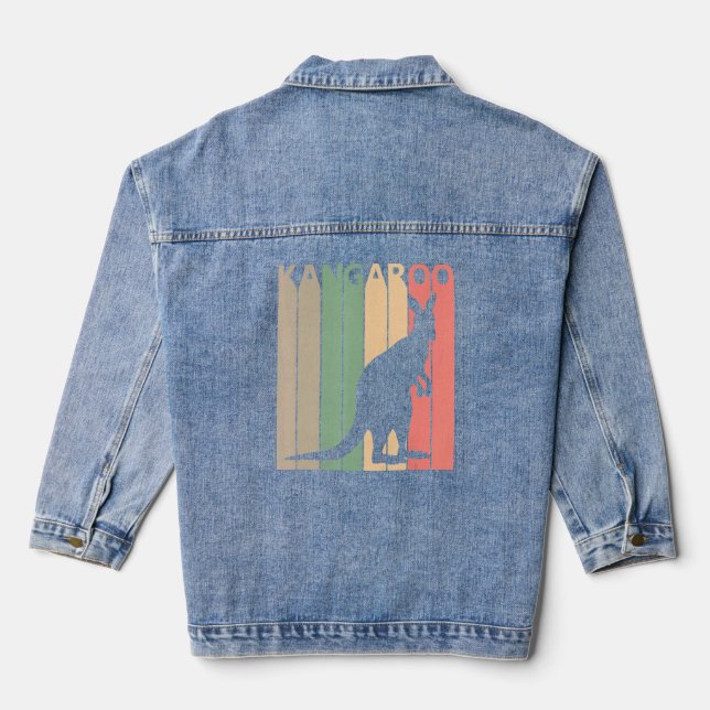 Veste En Jean Costume Kangaroo drôle (Verso)