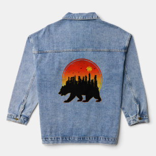 Veste En Jean Coucher de soleil ours ville
