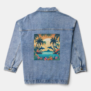 Veste En Jean Coucher de soleil parfait du paradis tropical