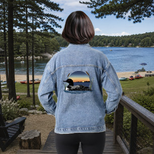 Veste En Jean Coucher de soleil sur un plongeon