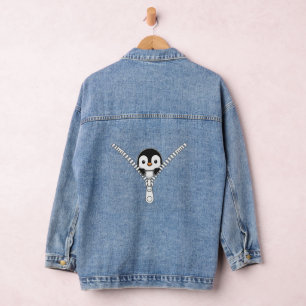 Veste En Jean Coup d'oeil de manchot drôle