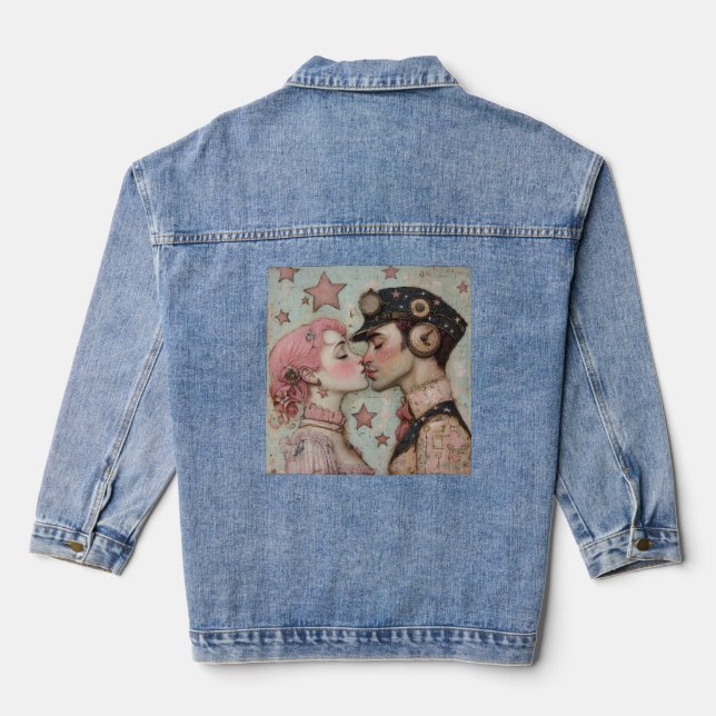 Veste En Jean Couple de Steampunk (Verso)