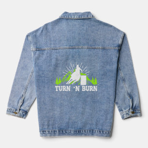 Veste En Jean Course De Barils Tournez N Brûler Cheval équitatio