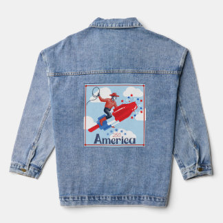 Veste En Jean Cowboy Pop Américain