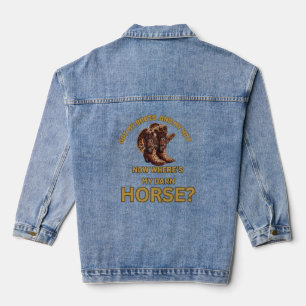Veste En Jean Cowgirl casquette et bottes en poster de animal je