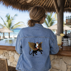 Veste En Jean Cowgirl occidentale Lion griffon ailé Fantastique