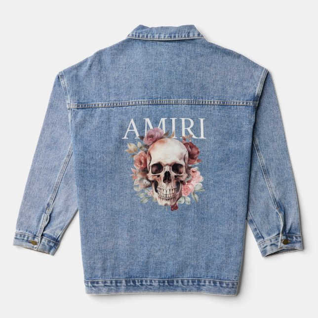 Veste En Jean Crâne d'Amiri (Verso)