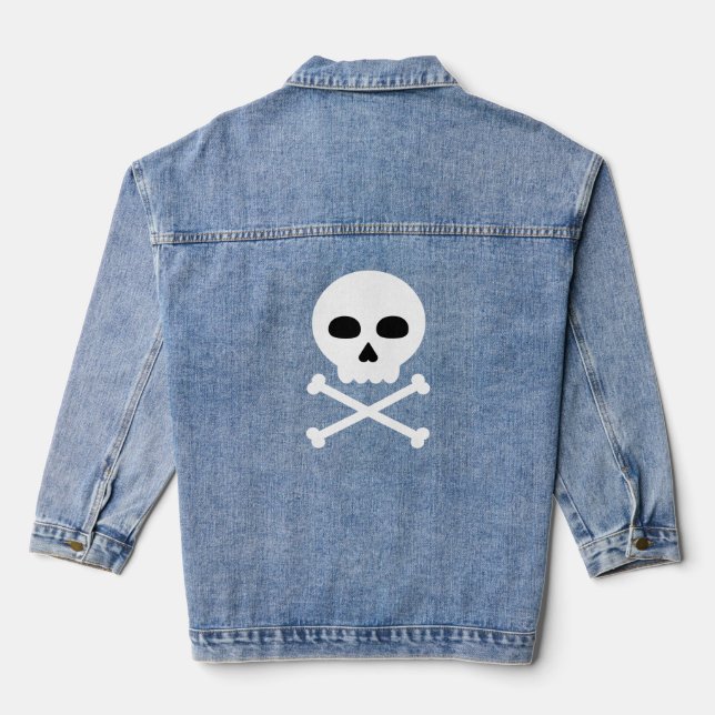Veste En Jean Crâne et os (Verso)